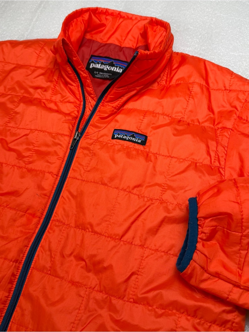 Patagonia Jacket Boys 12 Large Insulated Puffer Full Zip Pockets Winter STY68000